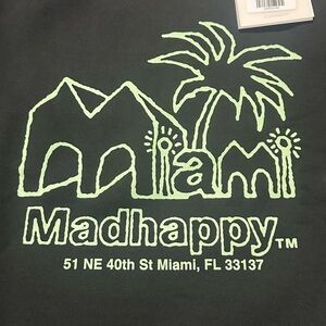 Madhappy MIAMI Store Exclusive Fleece Crewneck Unisex Washed Black